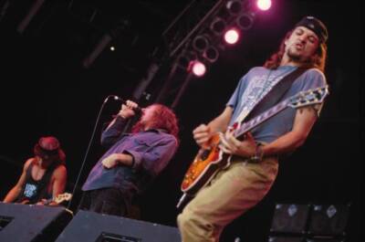 Jeff Ament And Pearl Jam And Eddie Vedder And Stone Gossard, L-R: - Old Photo 1
