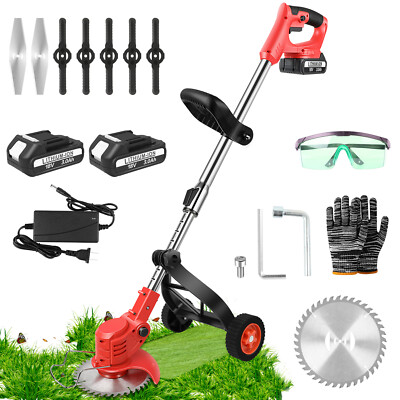 Weed And Feed One Blade Weed Wacker, LAYUNI 21V Electric Weed