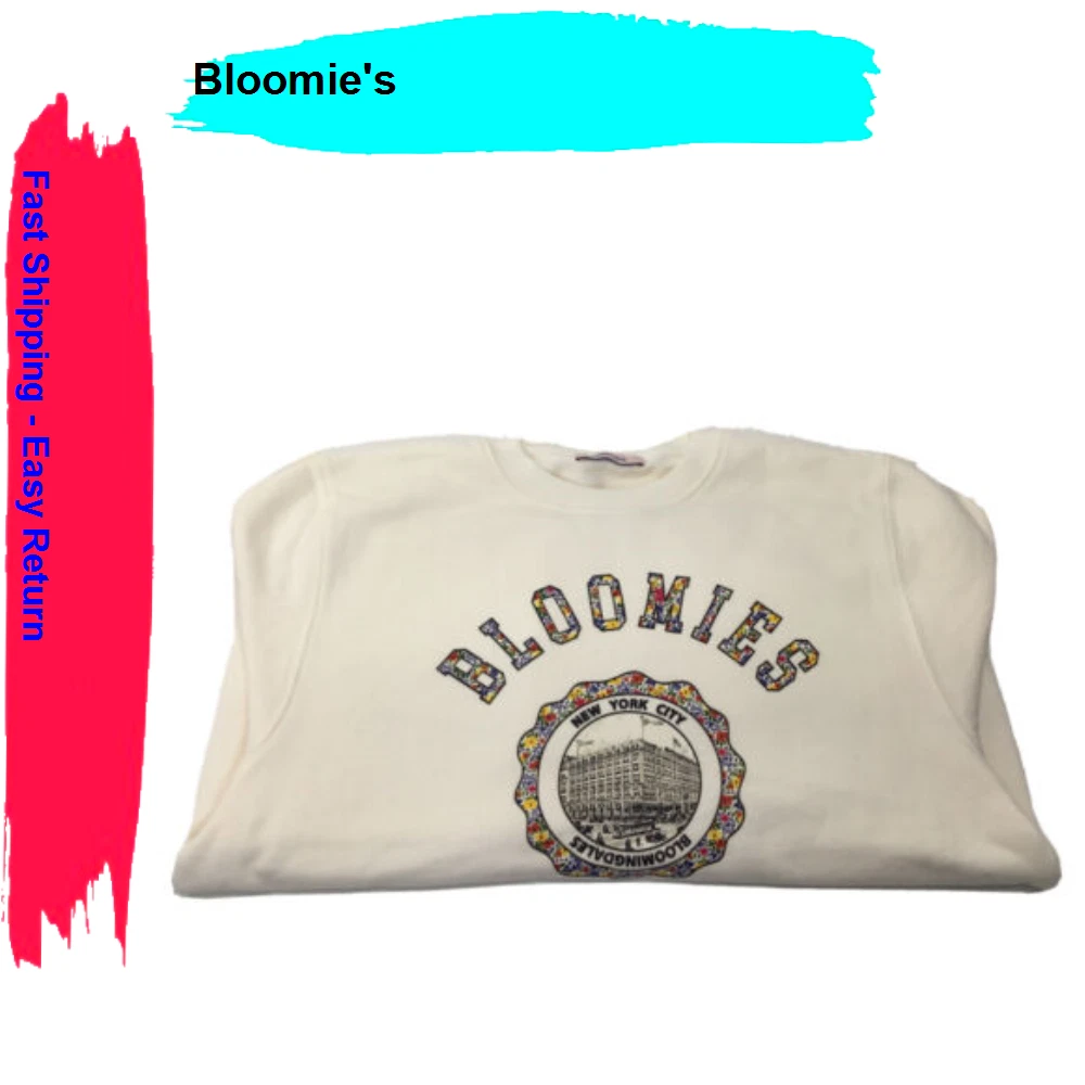 OFF WHITE Felpa donna casual Bloomie's cotone AVORIO taglia M