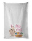 White Pekingese Easter Kitchen Towel Set of 2 Dish Towels Wdk5068Wtkt