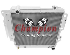 2 Row 1 Er Champion Radiator For 1987 - 2004 Jeep Wrangler Yj Chevy V8 Conv