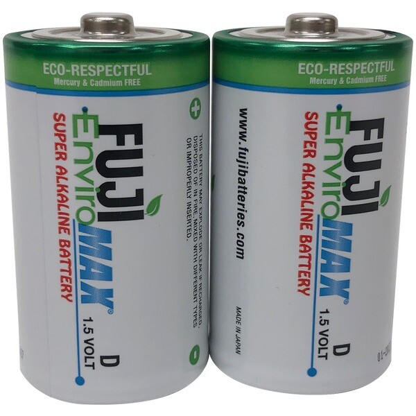 Fuji EnviroMax D Alkaline Batteries 2-Pack 4100BP2