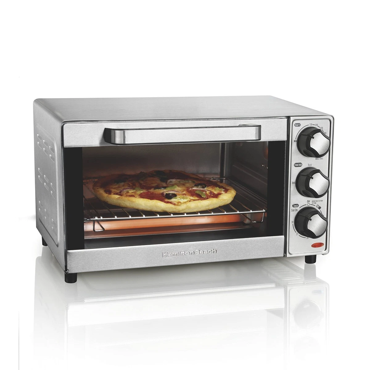 Hamilton Beach 4 Slice Toaster Oven - Black/Silver