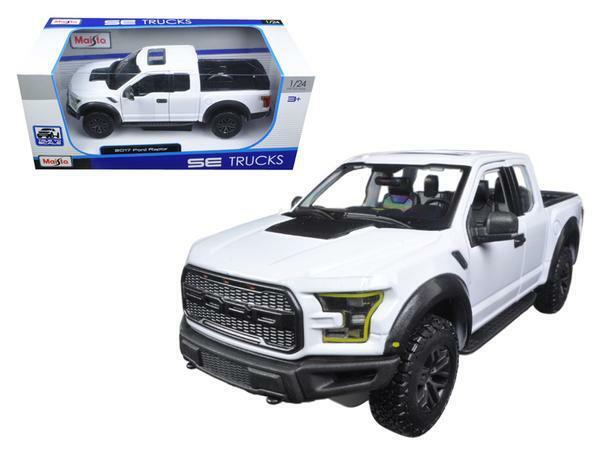 2017 Ford Raptor Pickup Truck White 1/24 Diecast Model Car by Maisto 31266W for sale online 