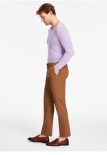 Tommy Hilfiger Men's Modern Fit Stretch Performance Dress Pants Camel 40 x 32
