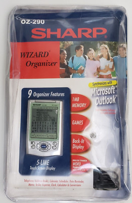 Vintage Sharp Wizard Organizer OZ-290 1MB Games Word Translator Sealed