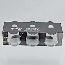 Infinity Glass Shot Glasses, Set of 6 Clear Glasses, 3.25 oz Ea, Dishwasher Safe