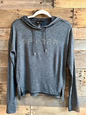 Womens Spyder Active Hooded Pull Over Hoodie-Dark Grey-Small-Hoodie