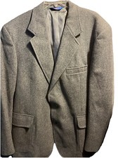 Pendleton Sports Coat Men's Size 46 Gray Wool 2 Button Long Sleeve Blazer EUC