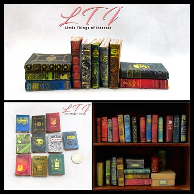 Set 6 Libri In Miniatura Scala 1:12 Per Casa Delle Bambole - Libri Di Cucina Fatti A Mano UK - Foto 4