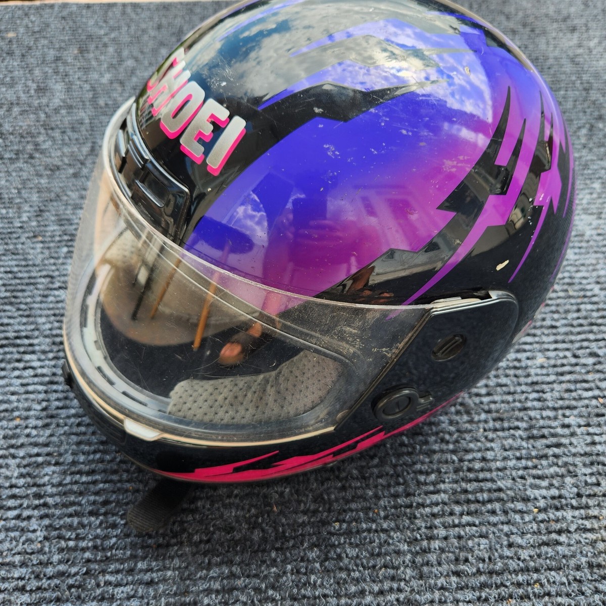 Vintage 1990s Shoei Full Face Motorcycle Helmet Medium 7 1/4 | eBay