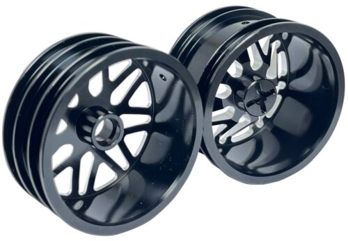 Vintage 2.2“Aluminum Wheels Black For Team Associated RC10 world's Car 3/16 Axle - Picture 4 of 4