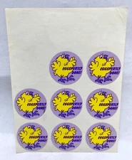 8 VINTAGE TREND SCRATCH AND SNIFF STICKERS 3/4 SHEET EGGSPERTLY DONE MATTE CHICK