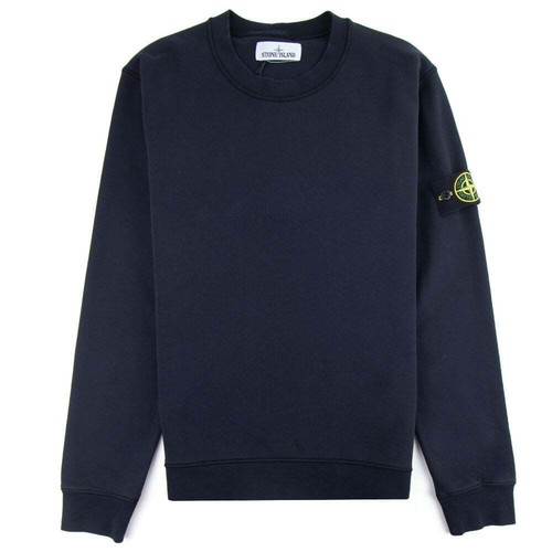 Stone Island Cotton Fleece Navy Blue 