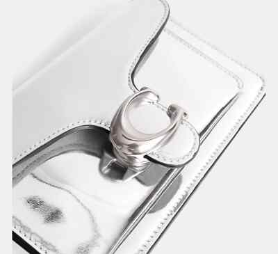 Coach Tabby Shoulder Bag 20 In Metallic Leather Silver CM539 Coach Tabby Shoulder Bag 20 In Metallic Leather Silver CM539