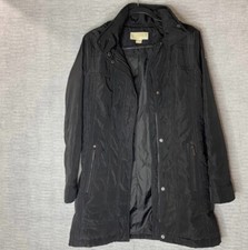 Michal Kors Women’s Size Small Black Hooded Belted Raincoat Jacket