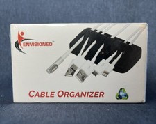 Cable Organizer with 4 Reusable Cable Ties, Desktop Cord Holder Cable Organizer