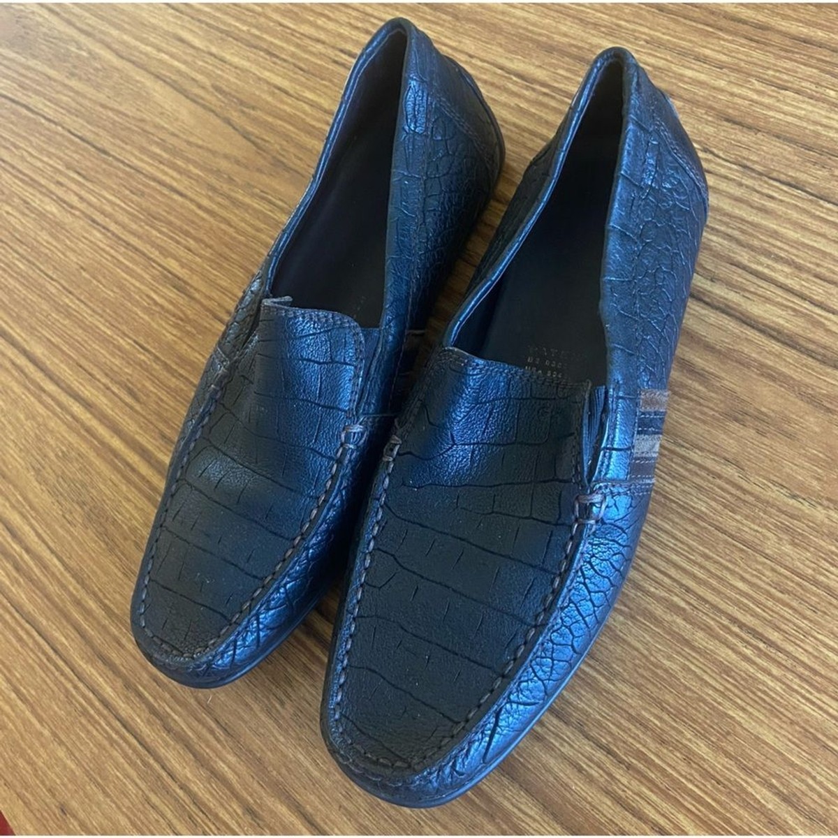 Geox - Black Leather Respira Driving Loafers Shoes - Men display picture 2