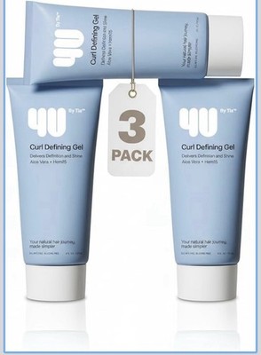 4U by Tia Curl Gel 3 Pack - Long-Lasting Definition & Frizz Control, Curly