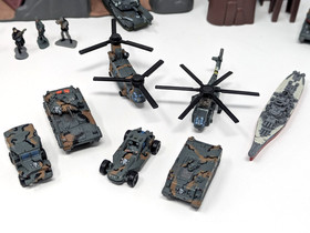 Vtg Galoob Micro Machines Military Lot: Terror Troops Freedom Force Skull Eagle