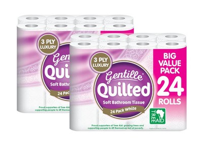 48 Toilettenpapier Gentille gesteppt 3-lagig weich stark Großpackung