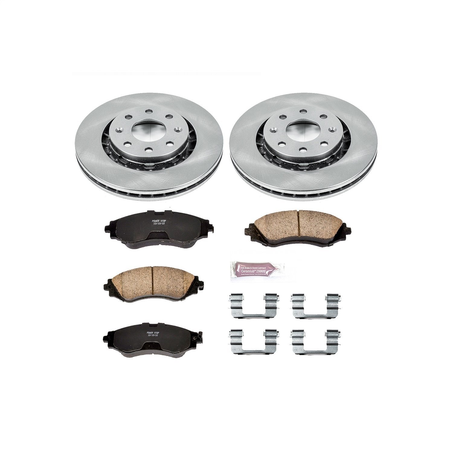 Power Stop KOE5893 1-Click Daily Driver Brake Kits Front OE Replacement Rotors Z