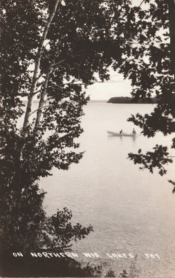 #ad #ad Vintage Postcard Photo Beautiful scene from Northern Wisconsin Lake $5.99
