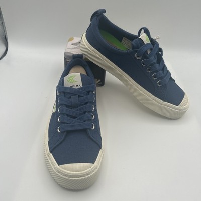 NEW Cariuma OCA Low Shadow Blue Canvas Sneaker Women s SZ: 5 M, (NWOB)