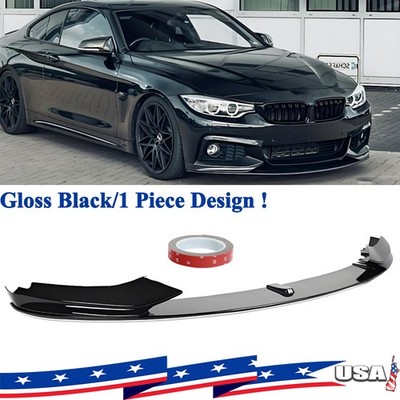 Gloss Black Front Spoiler Lip Splitter For BMW F32 F33 F36 M Sport 2014-2020
