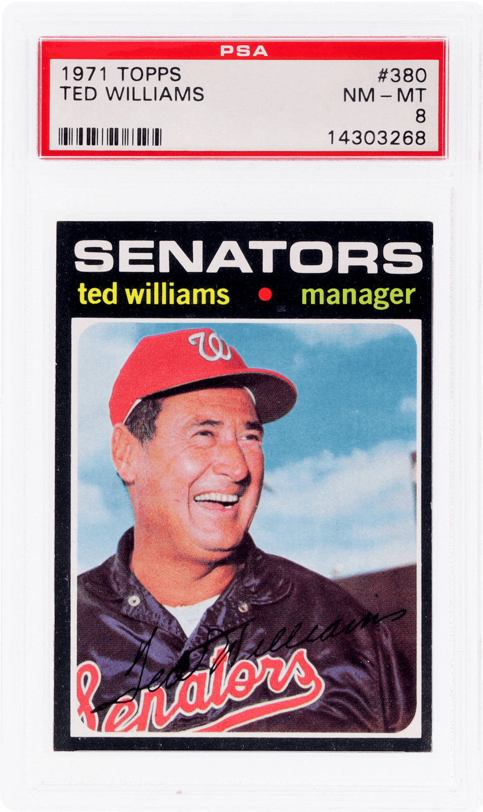 1971 Topps Ted Williams #380 PSA 8