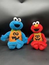 Sesame Street Halloween 16" Plush Elmo  Cookie Monster Pumpkin Costumes