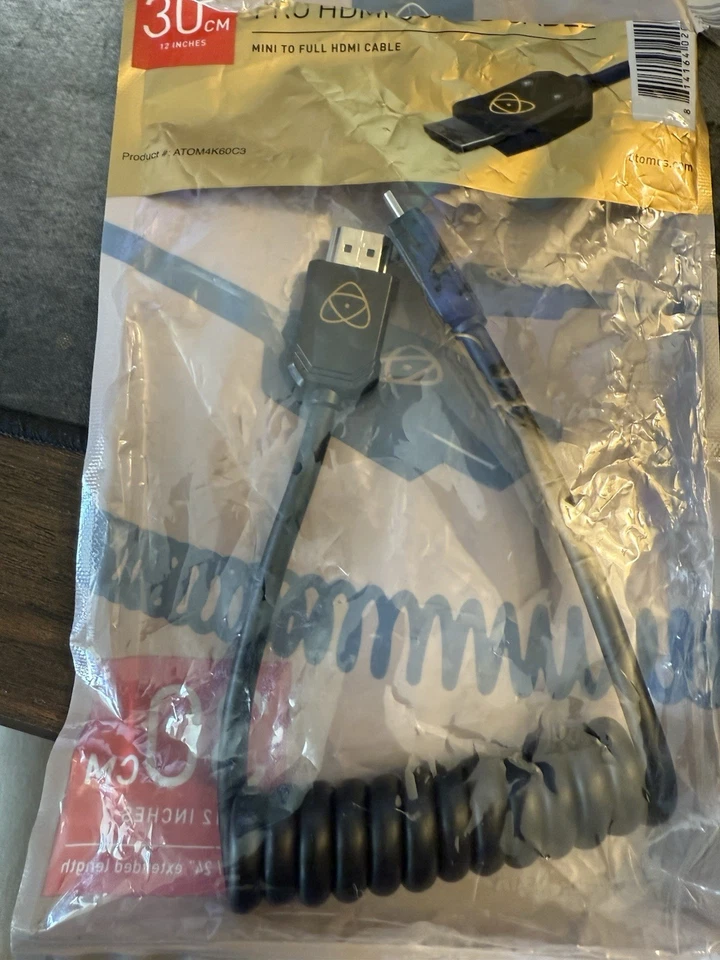 Atomos AtomFLEX HDMI auf Mini-HDMI Spiralkabel | 12 auf 24" | ATOM4K60C3 - Bild 4 von 4