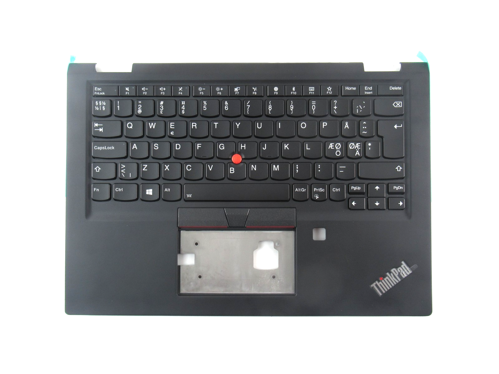 Nordic Black Keyboard (w/Pointstick) & Palmrest for Lenovo ThinkPad X390 Yoga