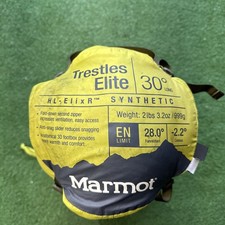Marmot Trestles Elite Hi-ELIXR Sleeping Bag Mummy Yellow Green 30 Degree Long