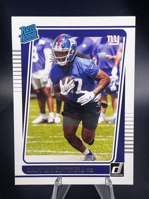2021 Panini Donruss Football Gary Brightwell Rated Rookie #313 New York Giants