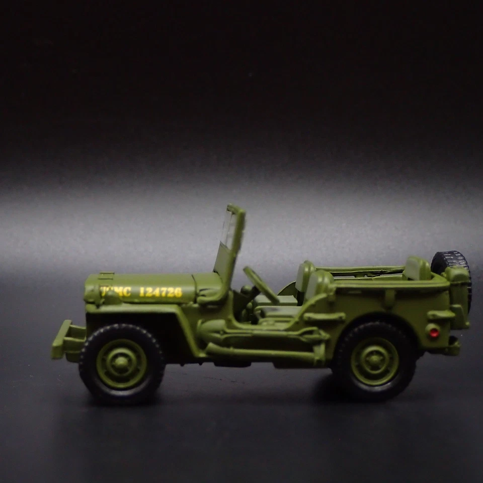 WWII WILLYS MB Jeep Esercito Militare Nativo 1:64 Diorama Scala Modellino Auto - Immagine 2 di 4