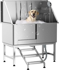 50" Pet Grooming Bath Tub Cat Dog Shower Wash Station 304 Stainless Steel