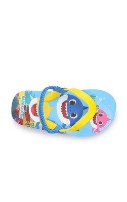 Toddler Boy Baby Shark Beach Pool Resort Flip Flops Size Large 9/10