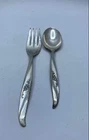 International Sterling Silver Ornate Floral Handle Spoon & Fork Set 2 pcs 68.1g