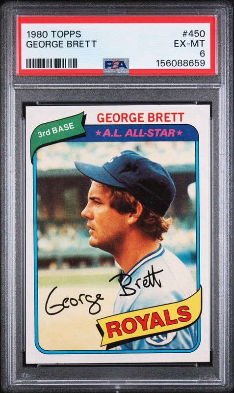 1980 Topps #450 George Brett PSA 6 EX-Mint Kansas City Royals 