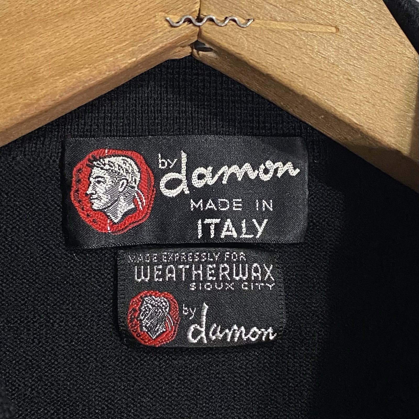 Vintage 50s Damon Wool Cardigan Striped Sweater 60s Loop Collar Rockabilly Italy