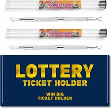 Lottery Ticket Scratcher Tool, 8.6 inches x 3.9 x 0.1 inches, Silver