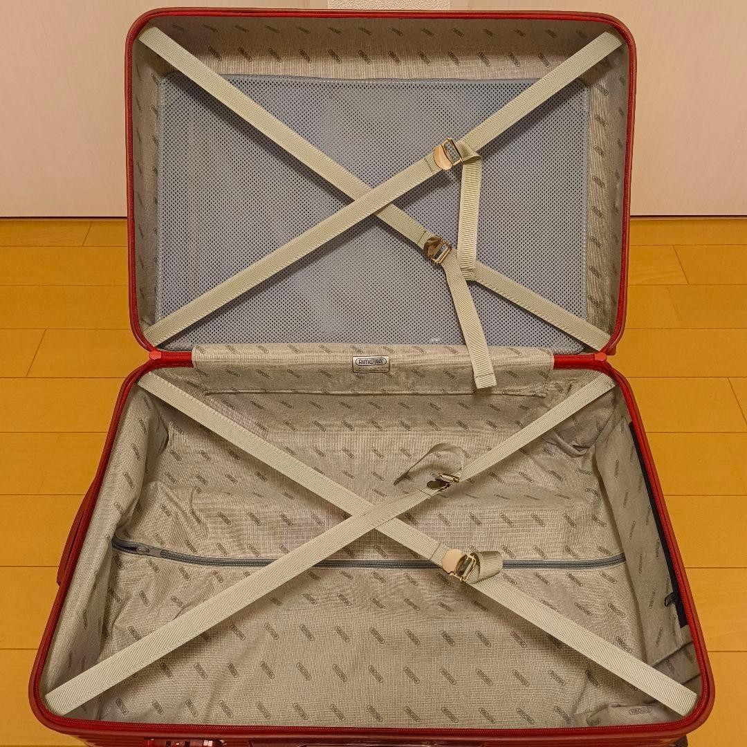 RIMOWA Suitcase 855.63, Red PC, 63L, Discontinued Model, 2 Wheels