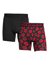 Paquete de 2 calzoncillos boxer XXL Way to Celebrate Valentine's Day All My Kisses para hombre