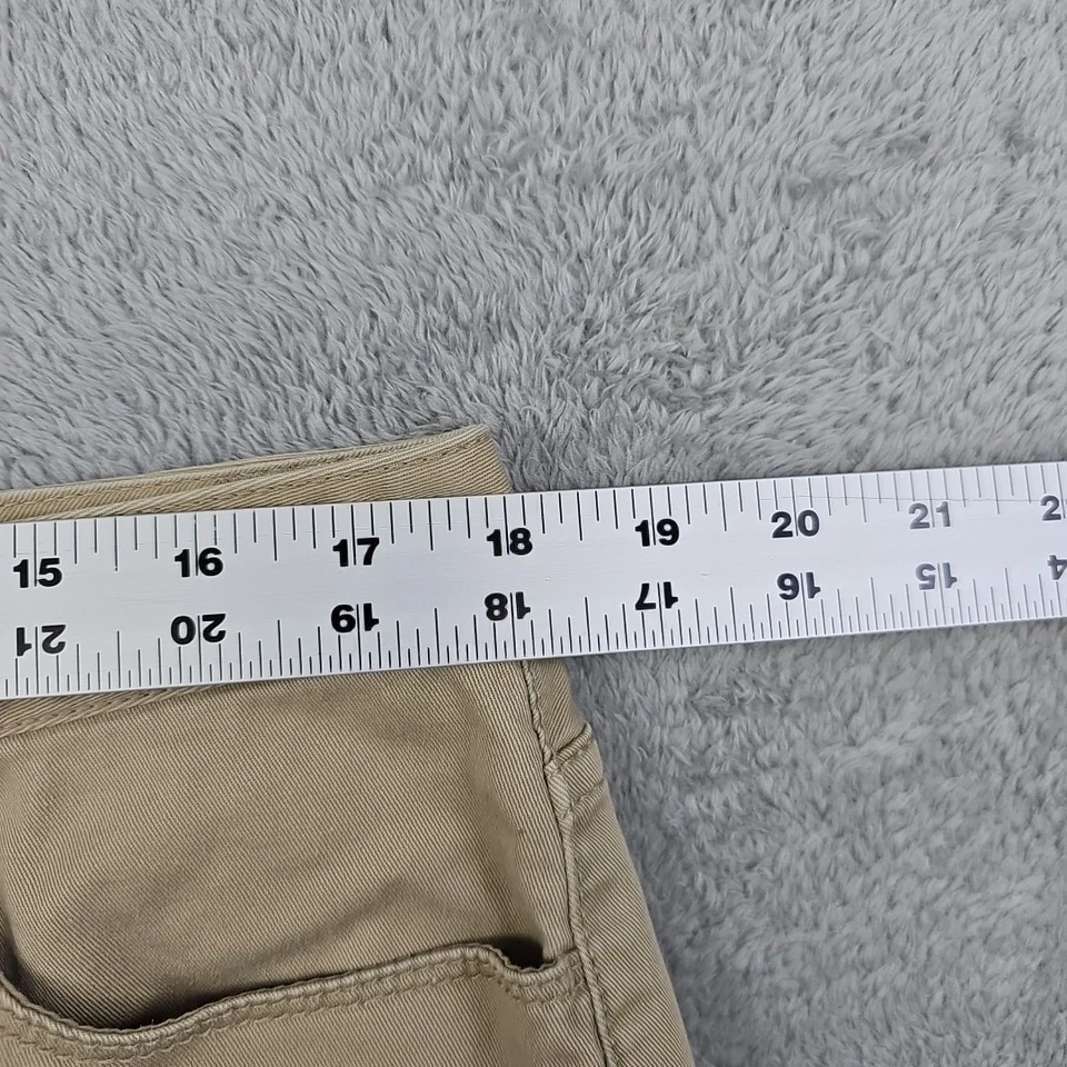 Bermuda feminina Coldwater Creek ajuste natural 14 cáqui bege frente plana - Imagem 3 de 4