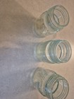 Lot of 3 Antique Whitall Tatum Aqua Glass FREE SAMPLE Jars 3" Tiny 2oz Bottles — photo 1