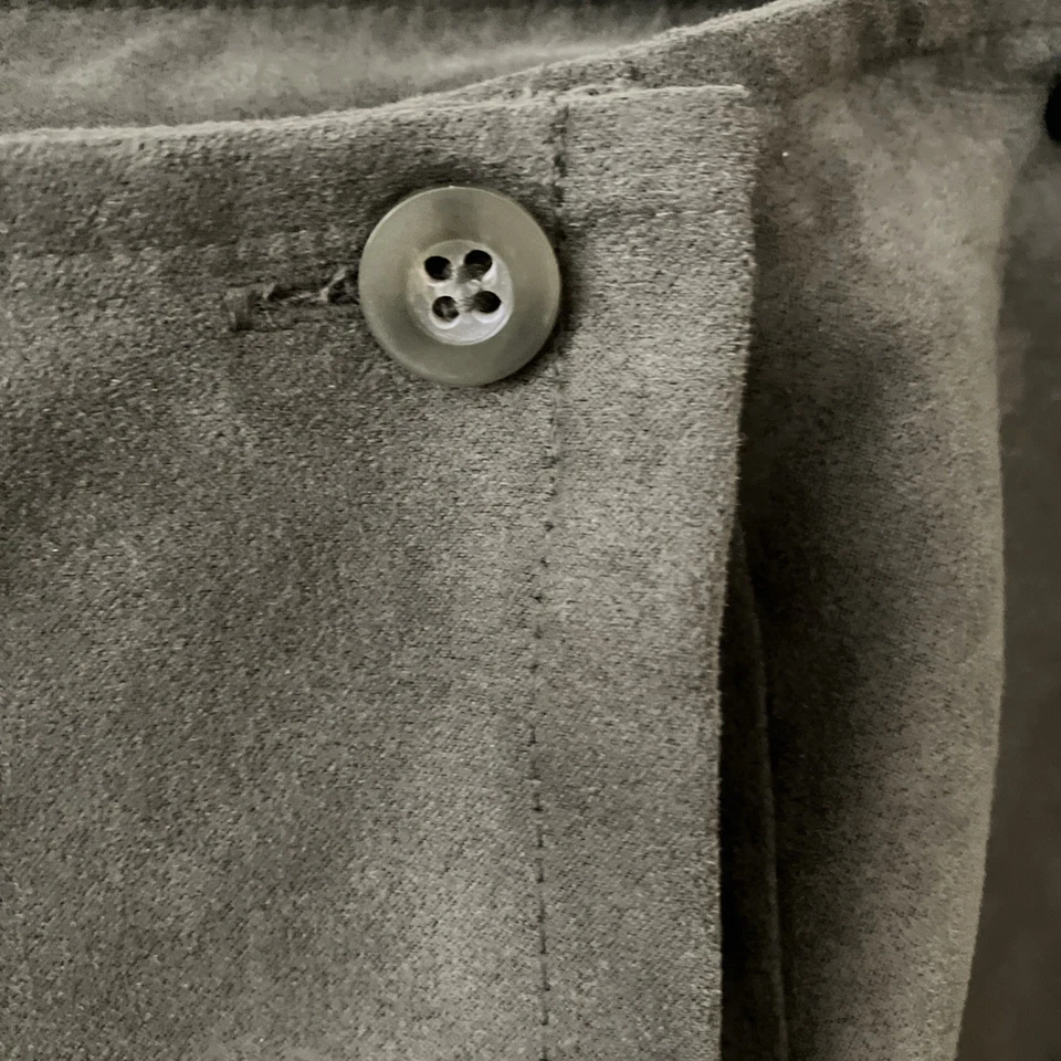 Falda larga de gamuza verde Jaclyn Smith envolvente con cremallera trasera talla 16 Foto 2 de 4