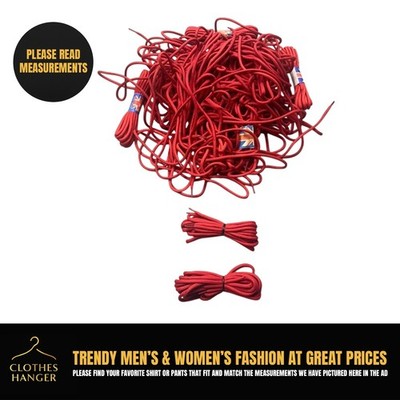Vintage Dr. Doc Martens Boot Laces 83'' New British Made Round Laces Red Lot of 2