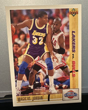 1991 UPPER DECK CLASSIC CONFRONTATIONS #34 MICHAEL JORDAN VS. MAGIC JOHNSON