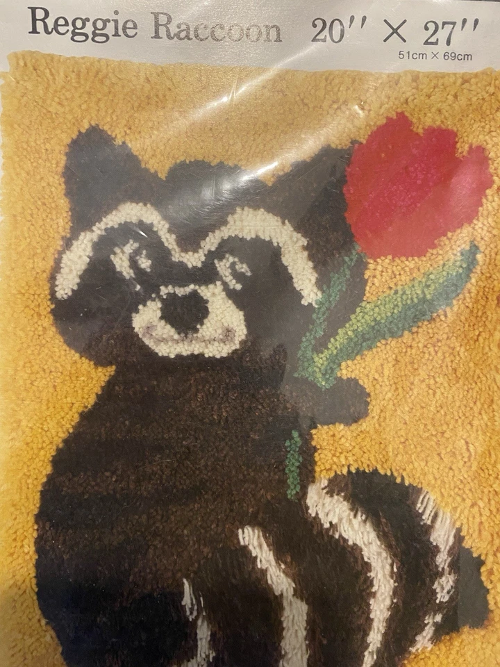 CARON+SPINNERIN (2) Latch Hook Rug Patterns Only “Raccoon+Soldier” 20x27” NIP - Image 3 of 4